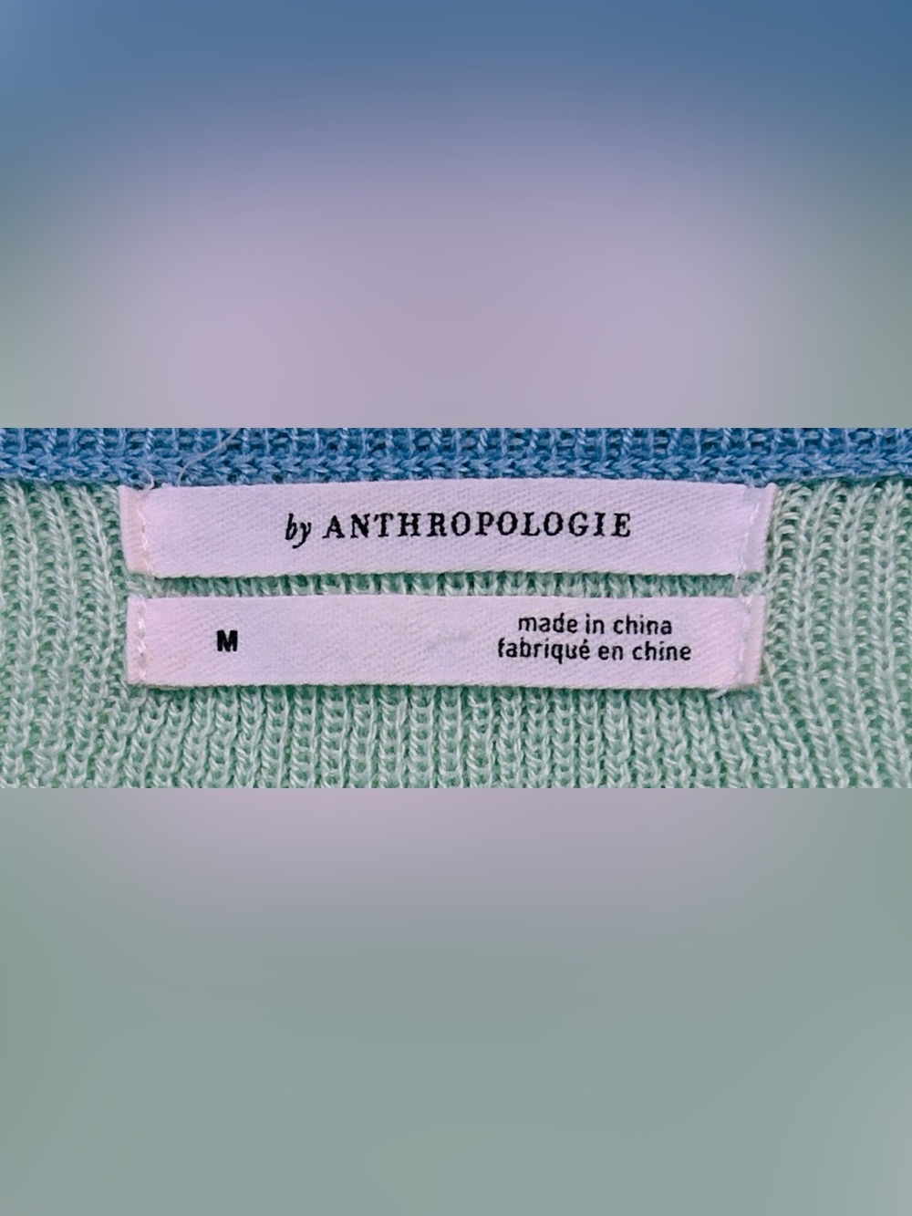 Anthropologie Colorblocked Novelty-Stitch Scalloped Striped Wave Tee Womens M - Picture 14 of 16